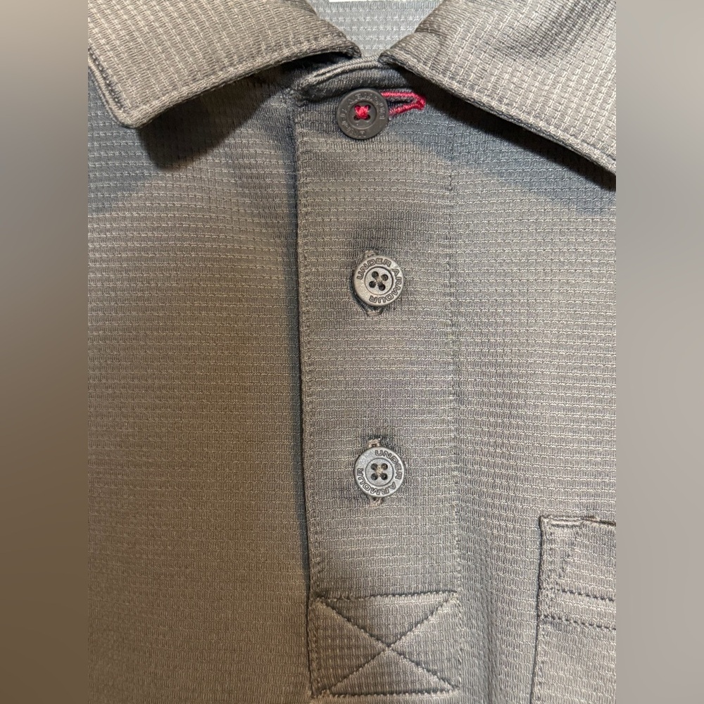 Under Armour Men's medium Charcoal gray Polo Shirt - Picture 3 of 6